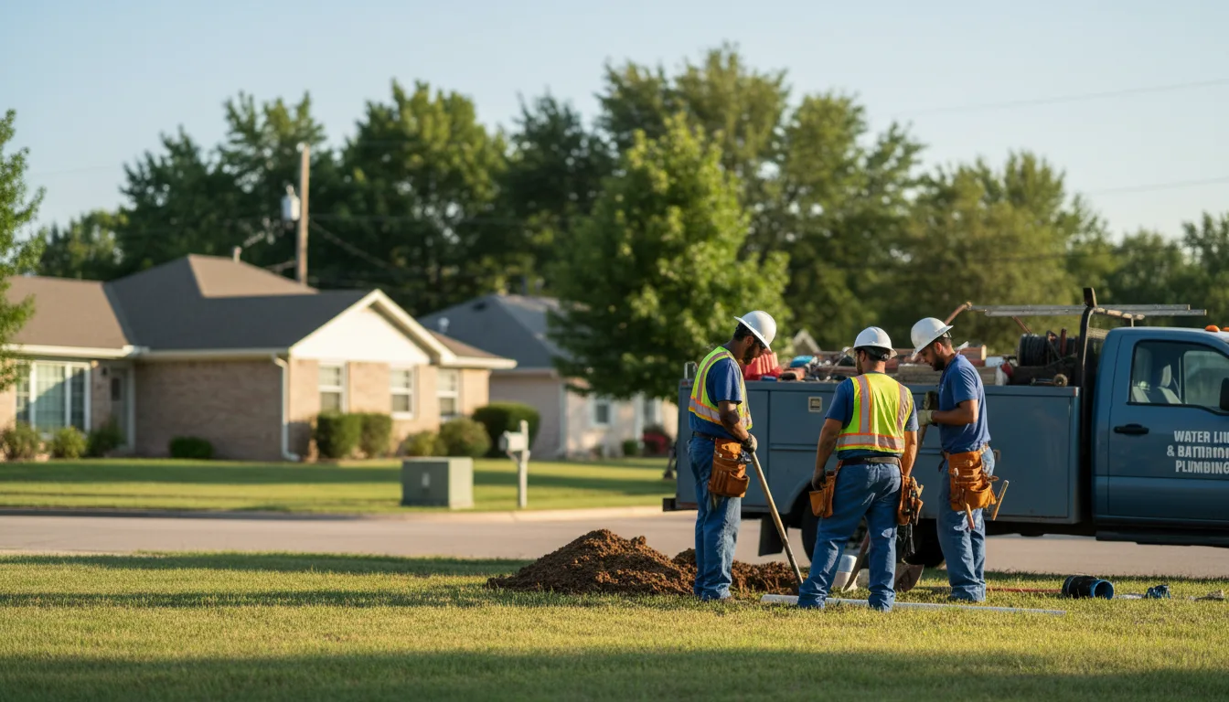 Residential water line and bathroom plumbing service in Brokaw, WI